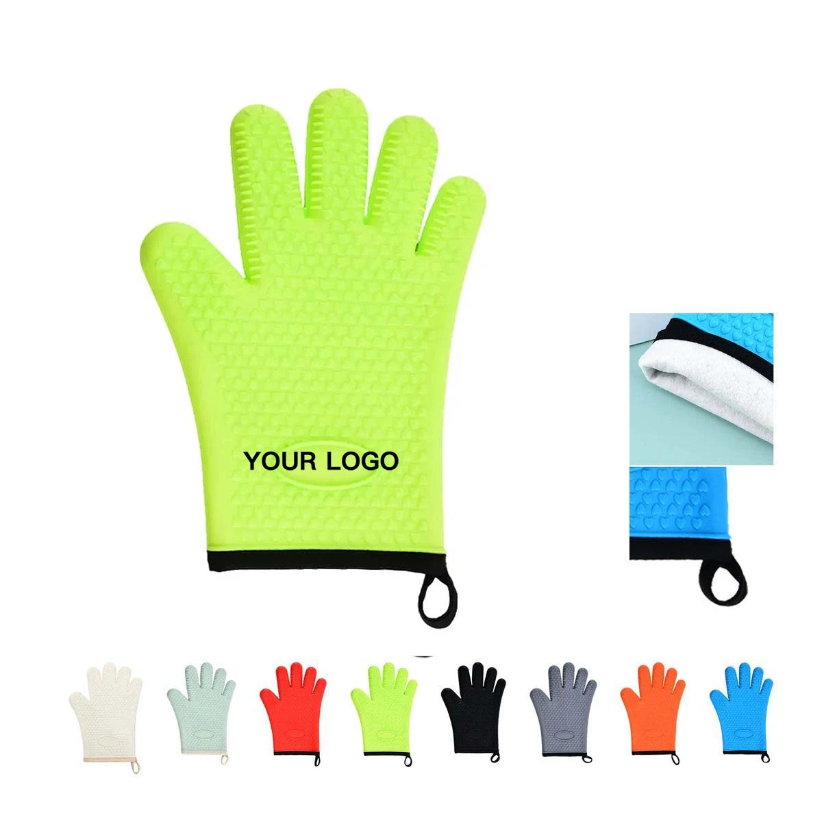 Non Slip Silicone Grilling Mitts for Heat Protection 1
