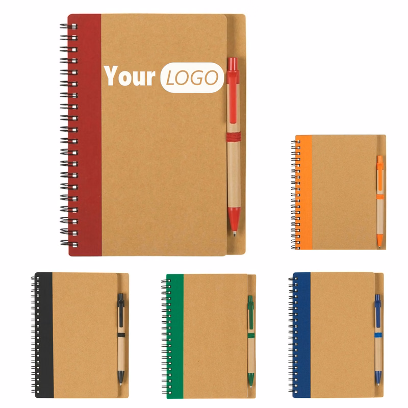 Notebook Made of Kraft Paper Accompanied by a Pen