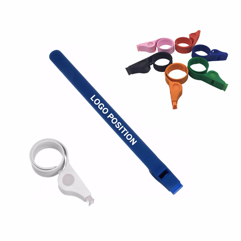 Silicone Slap Bracelet With Whistle