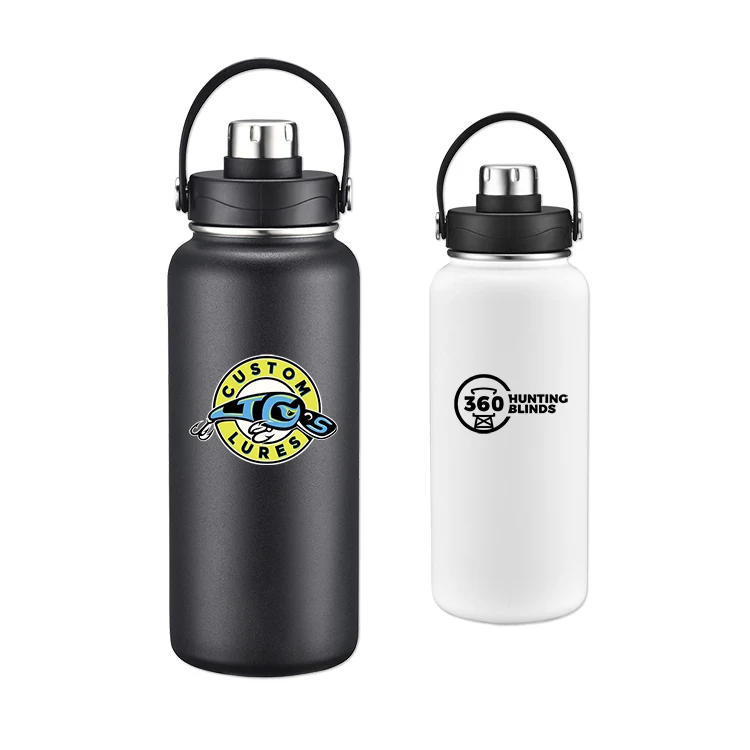 34 Oz. Vacuum Water Bottle, custom water bottle with logo imprint 1