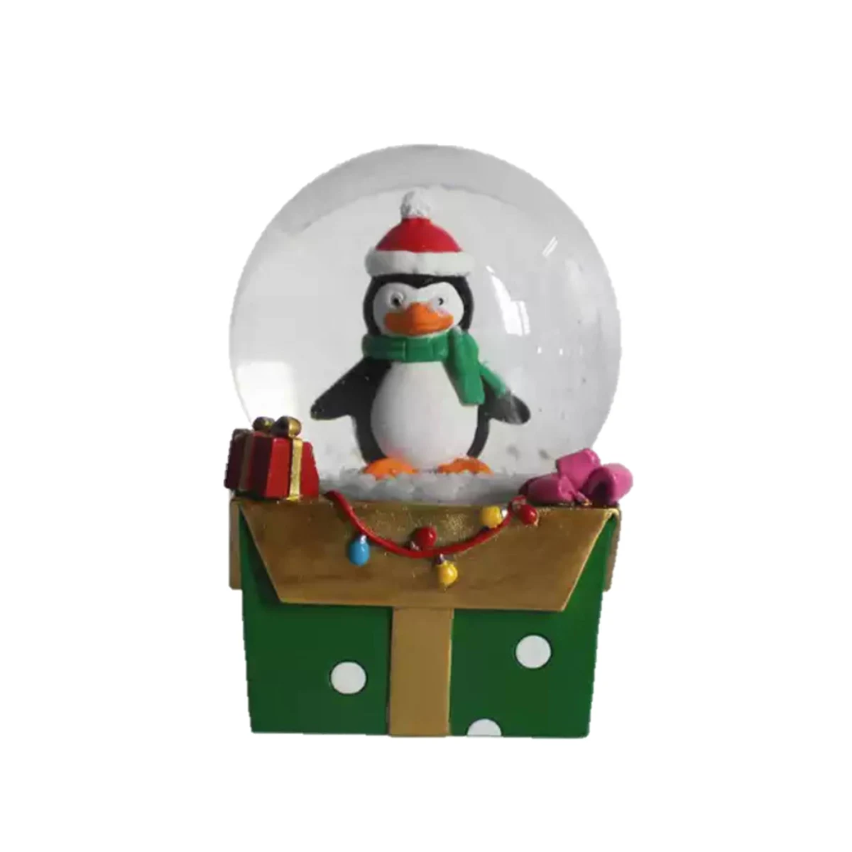 Custom Christmas Penguin Snow Globe 1