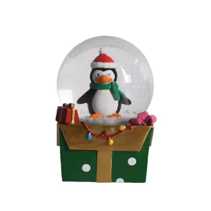 Custom Christmas Penguin Snow Globe