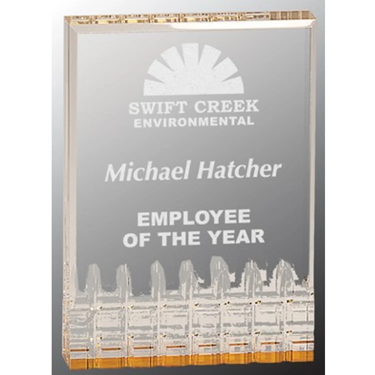 4.25" x 6" Gold Mirage Acrylic Award 1