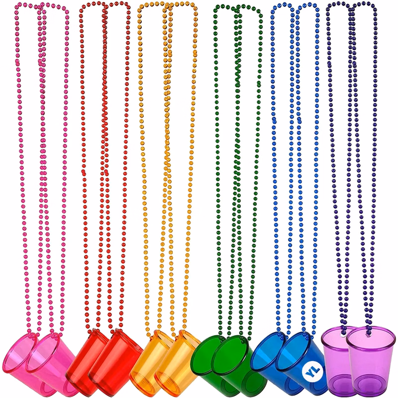 Shot Glasses on Beaded Necklace