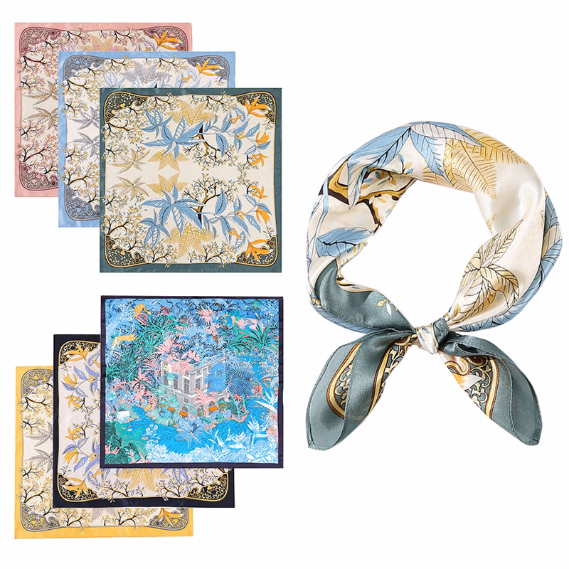 Custom 100% Mulberry Silk Bandana Scarf