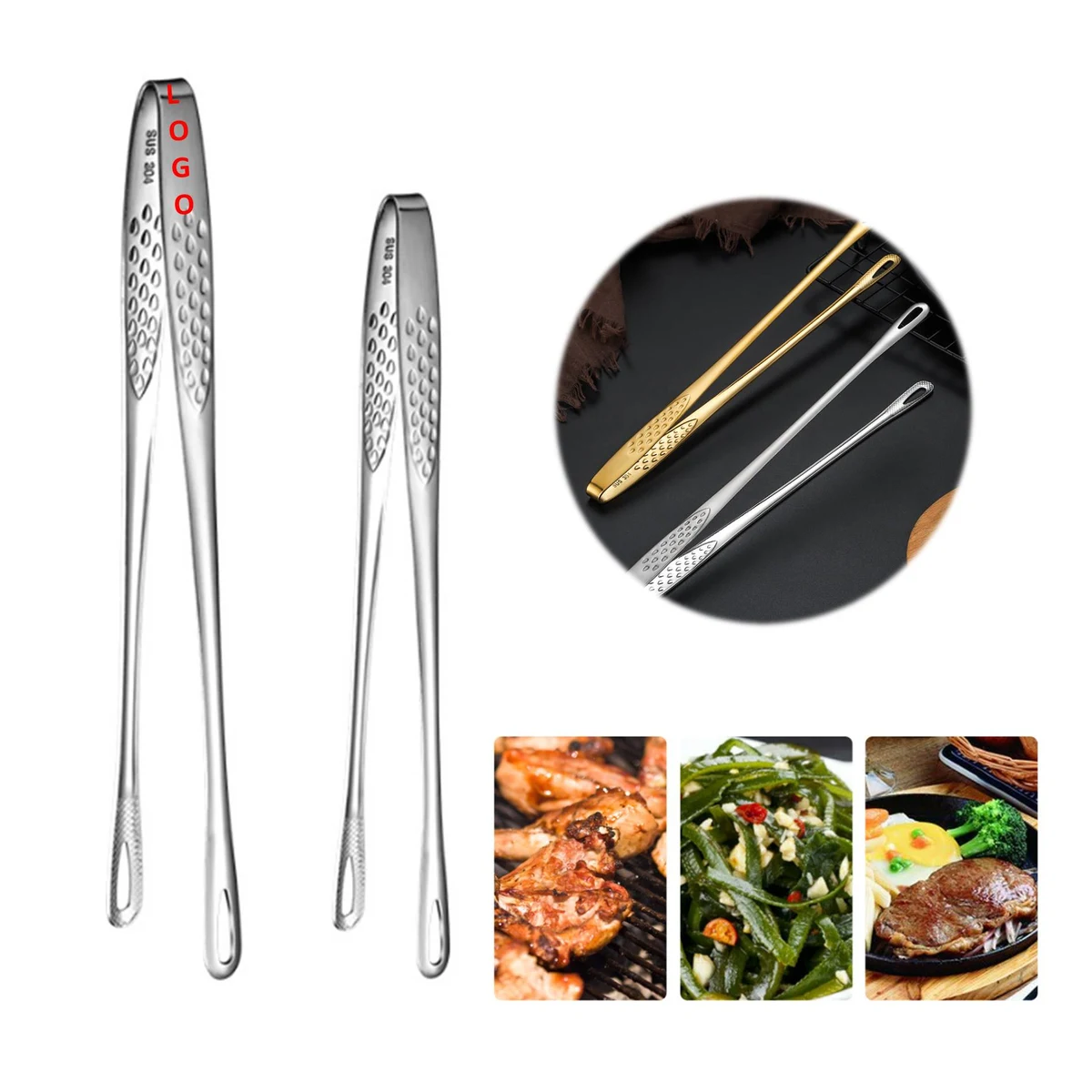 Stainless Steel Barbecue Tongs 1
