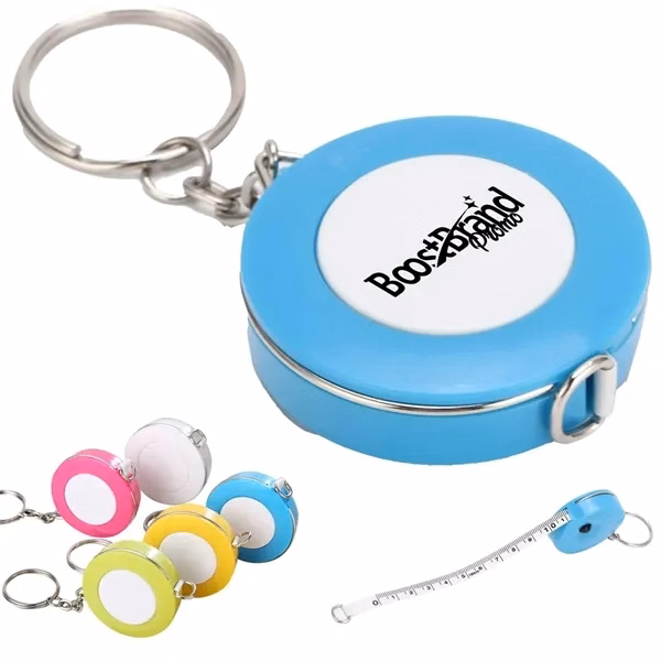 Custom Retractable Soft Tape Measure Keychain with Dual Units — Professional Tool
