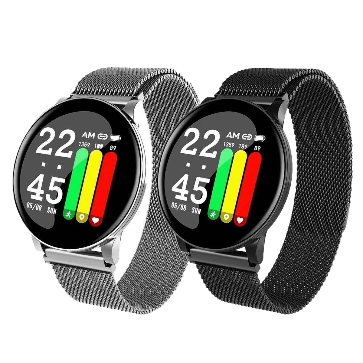 W8 Smart Watch Bracelet with Metal Strap 1