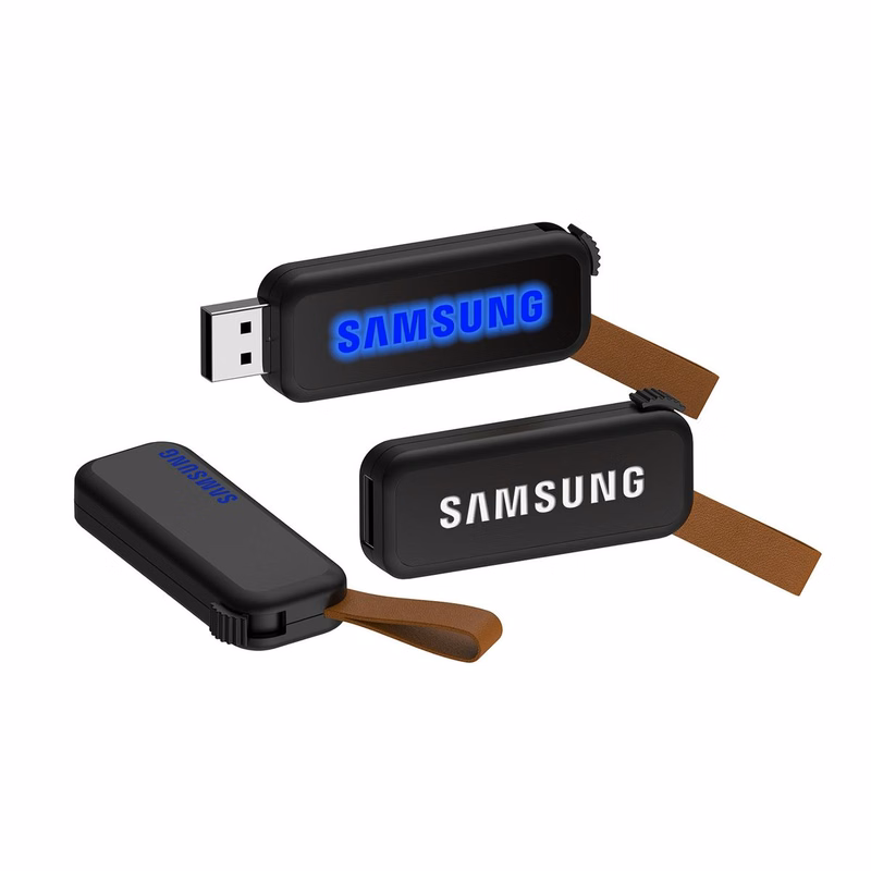 LED Light Up Logo USB Flash Drive with Loop