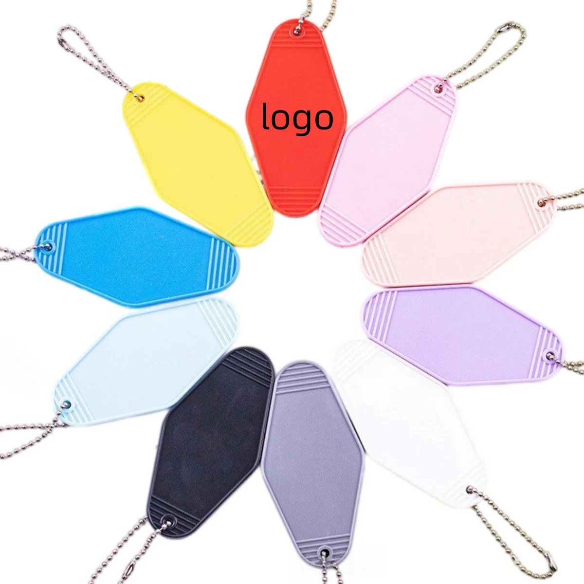 Plastic Diamond Tag Keychain 1