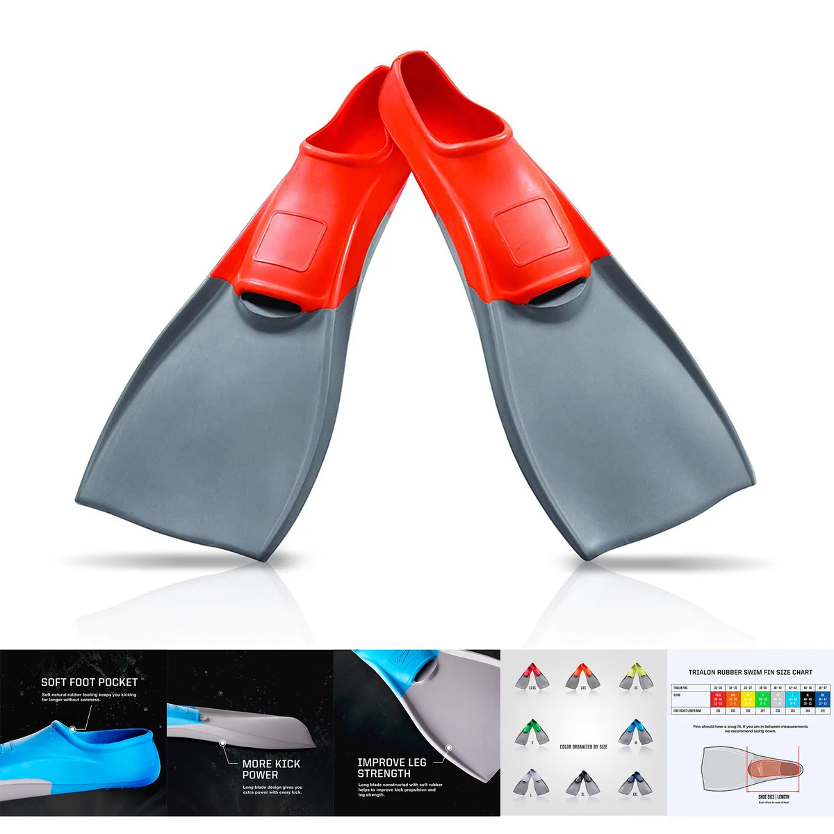 Unisex-Adult Swim Training Fins 1