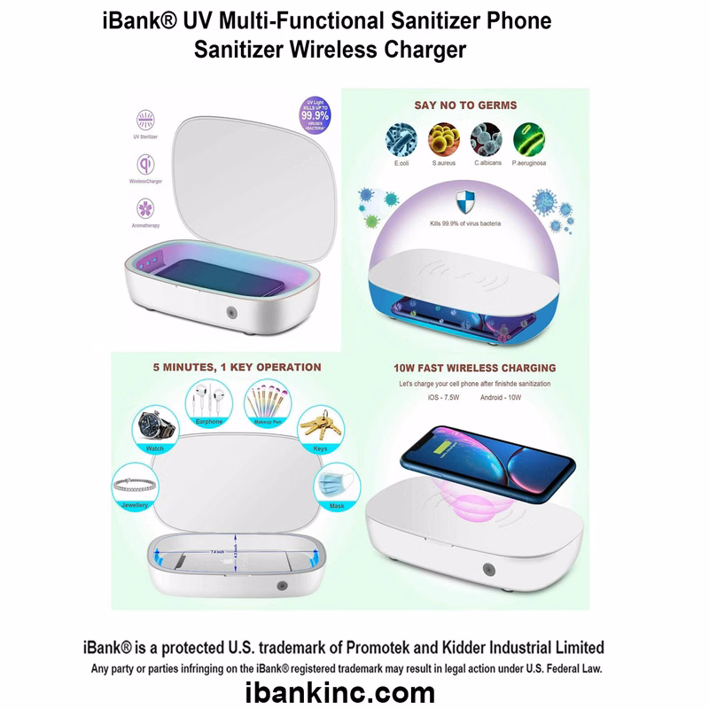 iBank ® UV Multi-Functional Sanitizer Phone Sanitizer Wireless Charger