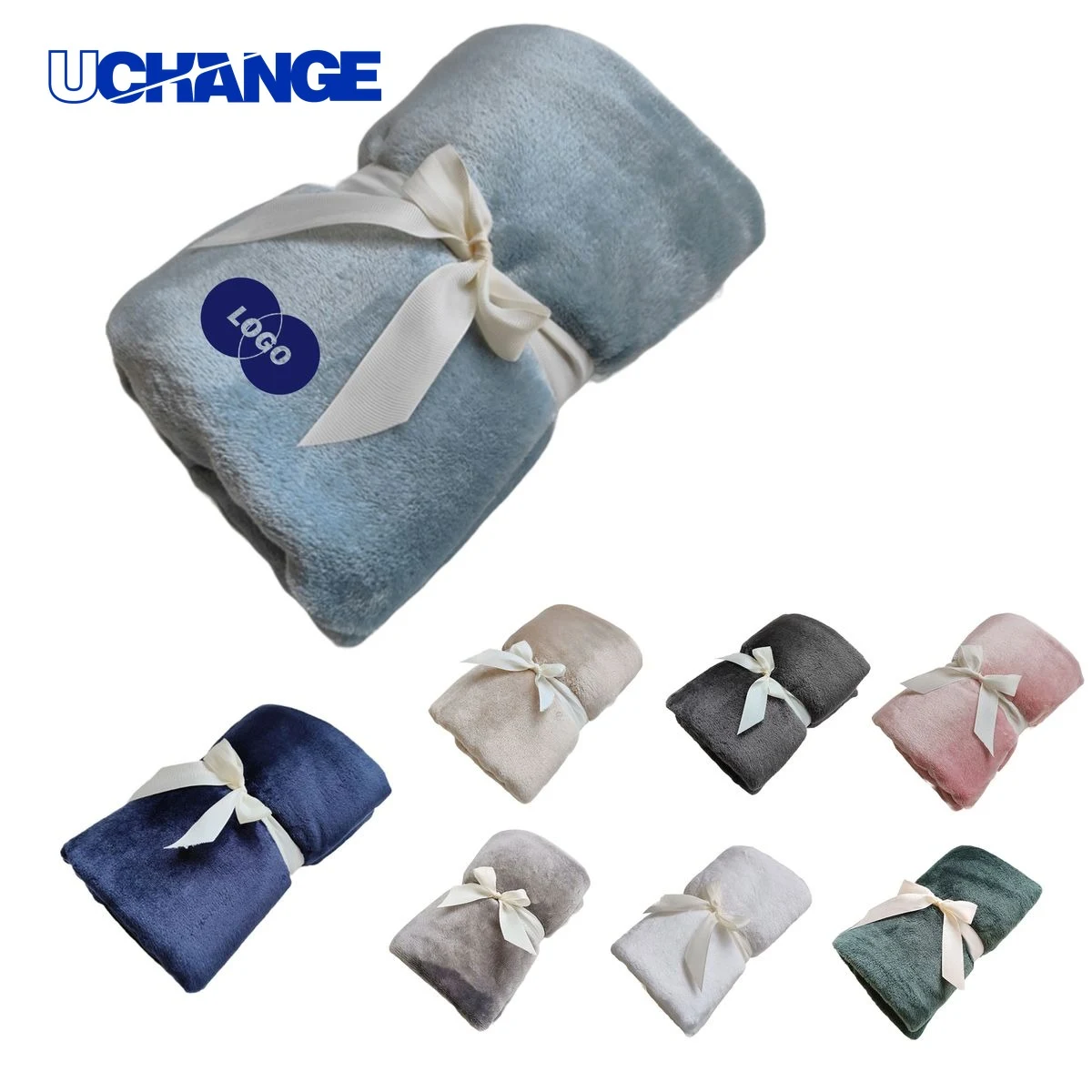 Warm Solid Color Flannel Blanket Throw 1
