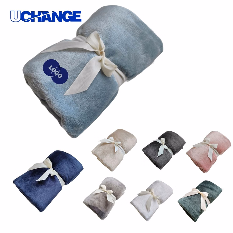 Warm Solid Color Flannel Blanket Throw