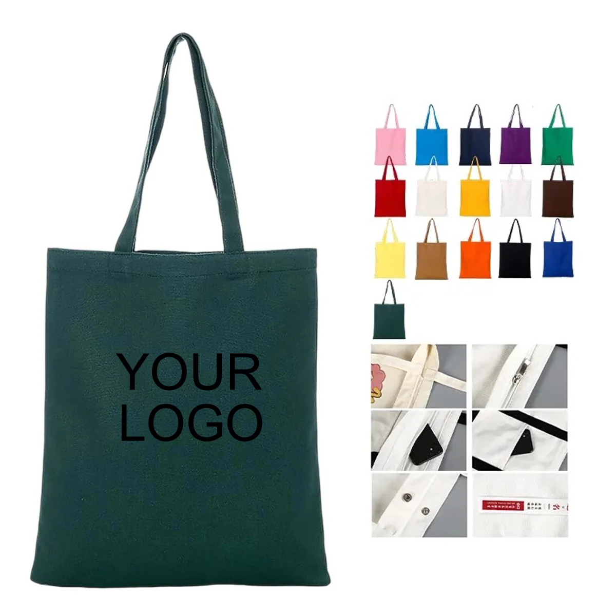 Polyester Cotton Tote Bag 16.54" x 13.78" for Branding and Promotions 1