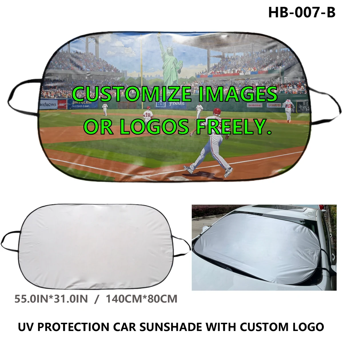 Branded Car Sunshade - Customizable UV Shield 1