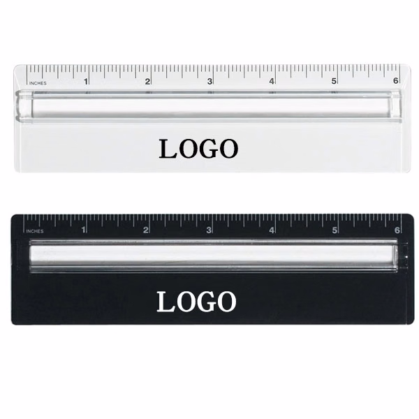 Plastic 6" Ruler w/ Magnifying Glass