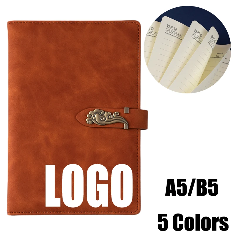 PU Leather A5/B5 Business Meeting Travel Journal Notebook 1