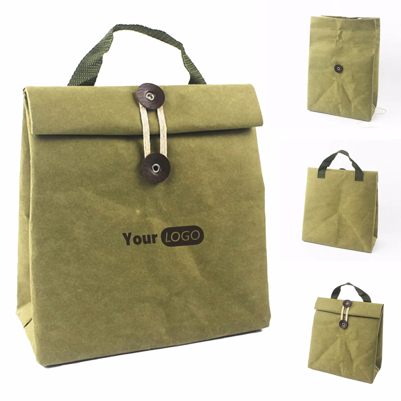 Paper Minimalist Green Washed Insulation Bag