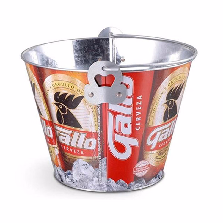 5 Qt Galvanized Metal Ice Bucket/ Beer Bucket