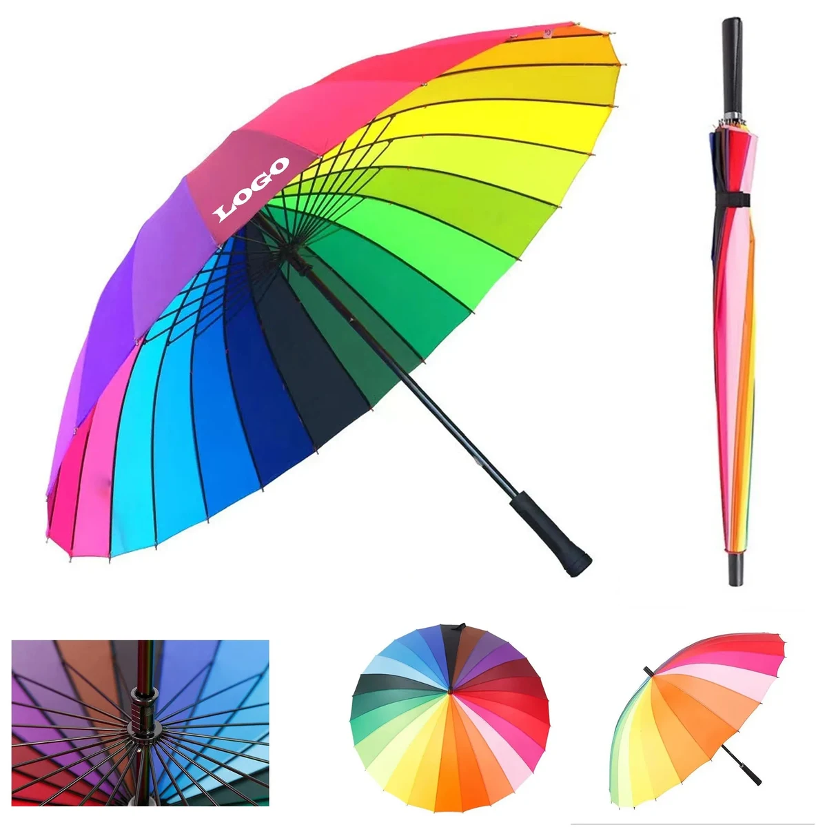 Golf Umbrella - Rainbow Colors 1