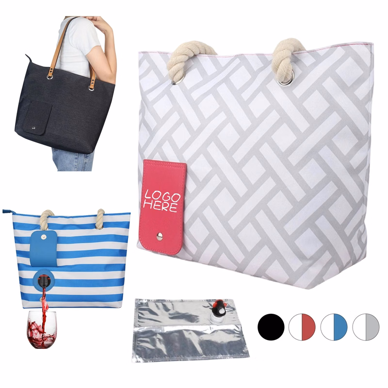Beach Wine Tote Bag