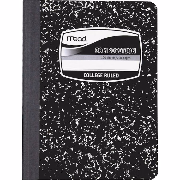 Mead Composition Notebooks - Black College Ruled 100 Sheets 12 Pack