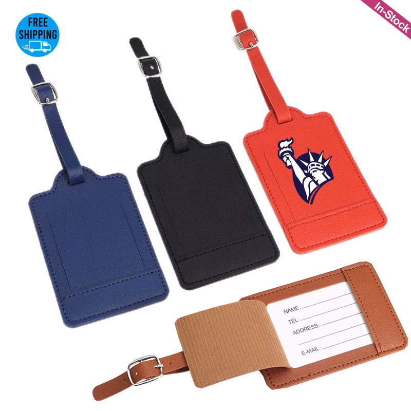 PU Leather Luggage Travel Bag Tags