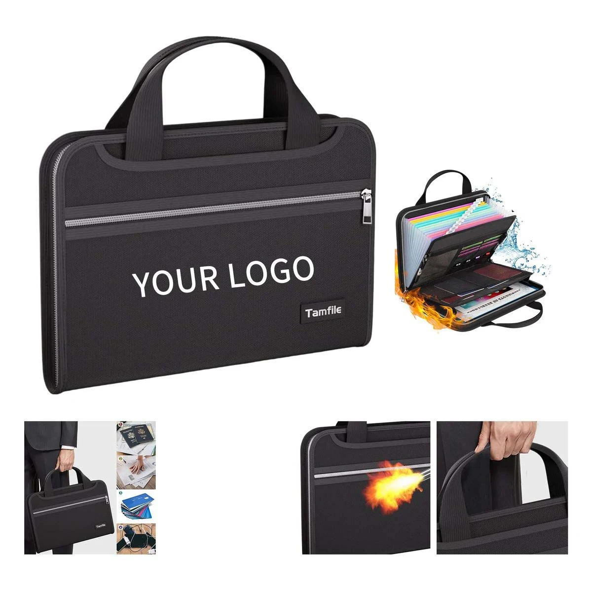 Portable Document Organizer with Fire Protection 1