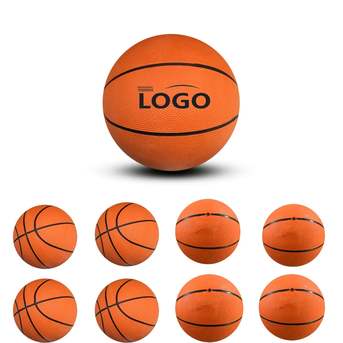 Size 7 Indoor Outdoor Rubber Basketball MOQ 50PCS 1