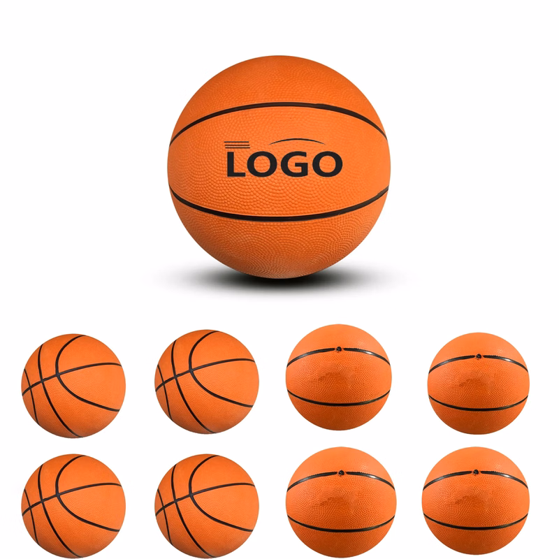 Size 7 Indoor Outdoor Rubber Basketball MOQ 50PCS