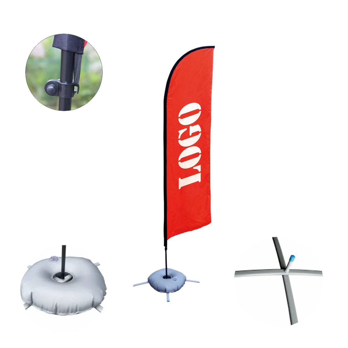 9' Beach Advertising Feather Flag Kit 1