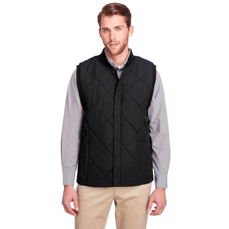 UltraClub Men's Dawson Quilted Hacking Vest 1