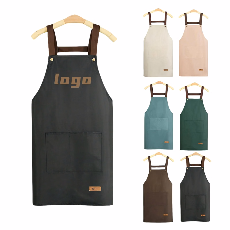 Pocketed Cotton Apron, Adjustable, Daily Use
