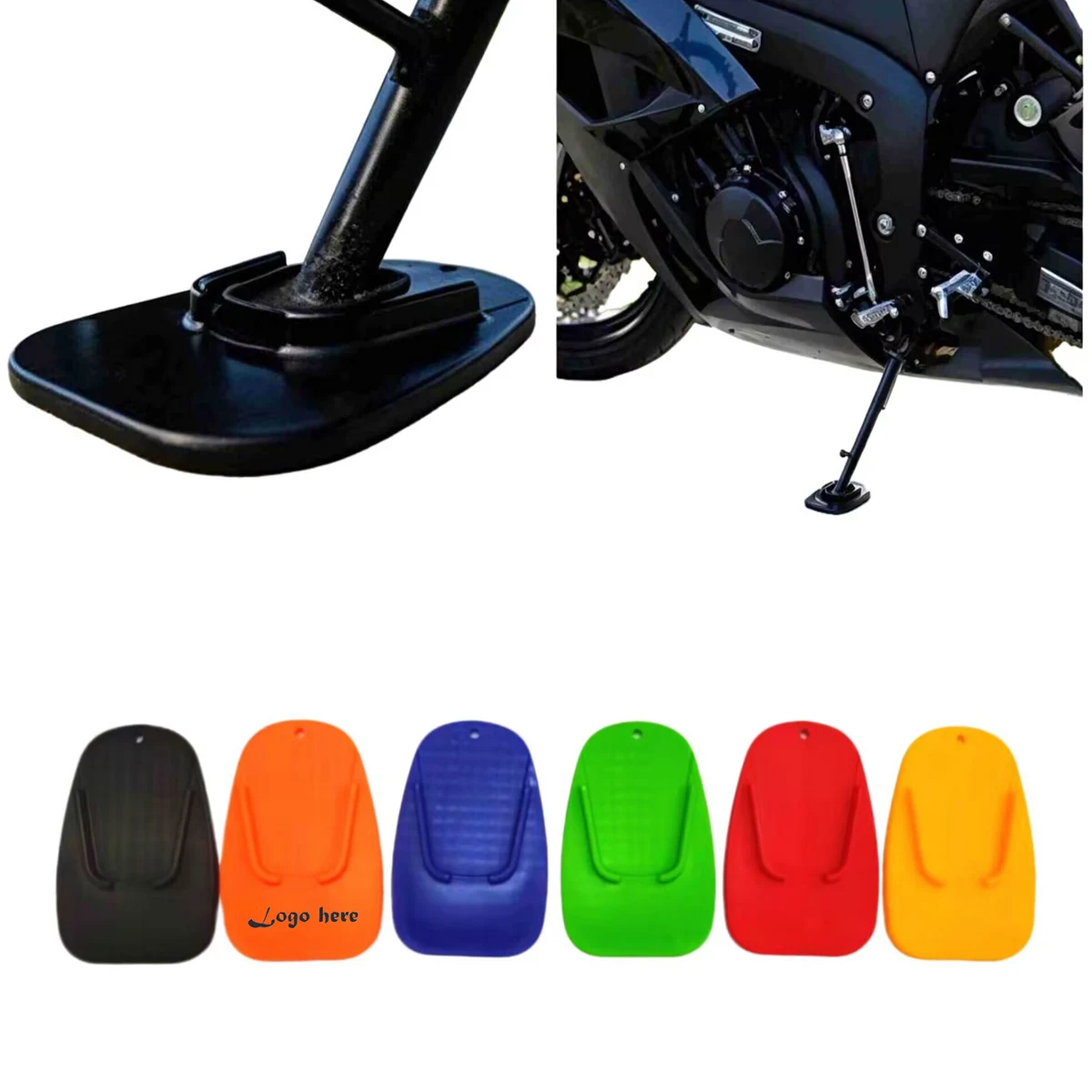 Non Slip PP Motorcycle Kickstand Pad For Outdoor Parking Use 1