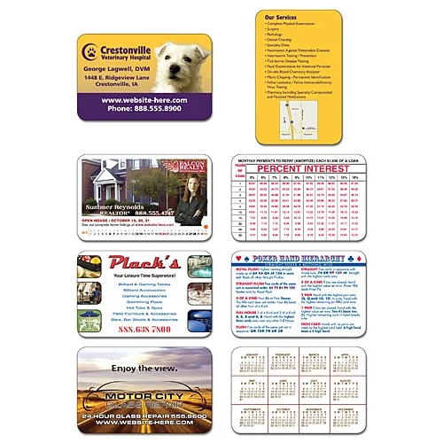 Custom Size / Shape - UV-Coated (1S) Plastic Card (8 Up) - 10 pt. 1