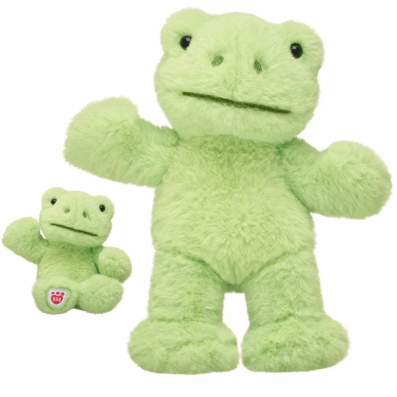 Custom Workshop Spring Green Plush Frog with Your Own Design
