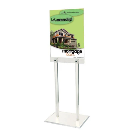67"h Clear Acrylic Floor Frame , for 22 x 28 poster 1