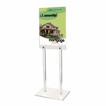 67"h Clear Acrylic Floor Frame , for 22 x 28 poster
