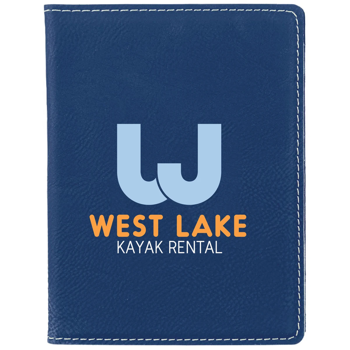 Blue/Silver Leatherette Passport Holder 1