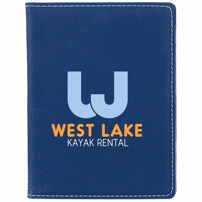 Blue/Silver Leatherette Passport Holder