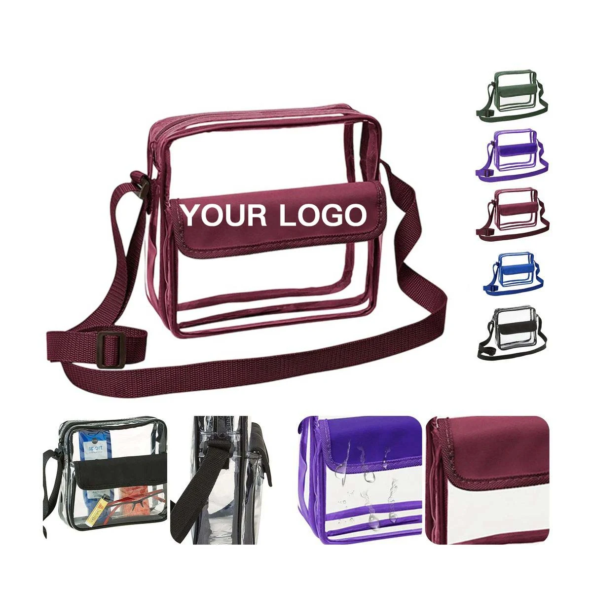Single Shoulder Makeup Bag with Strap 1