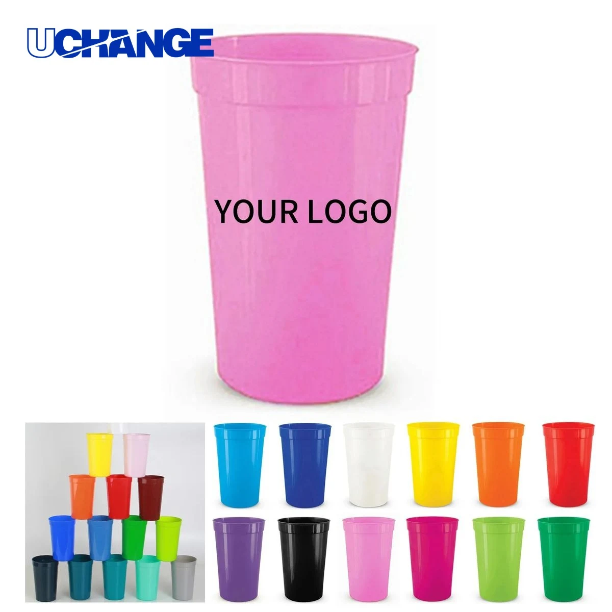 Plastic Stadium Cup 16oz BPA Free for Outdoor Use 1