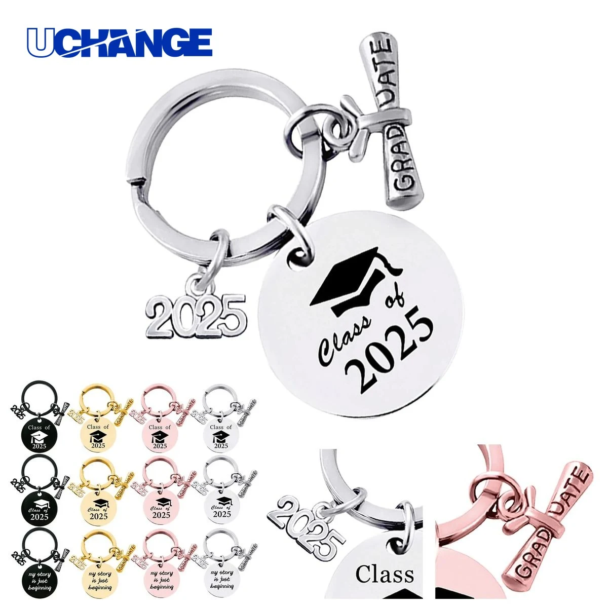 Stainless Graduation Keychain Keepsake for Graduates 1