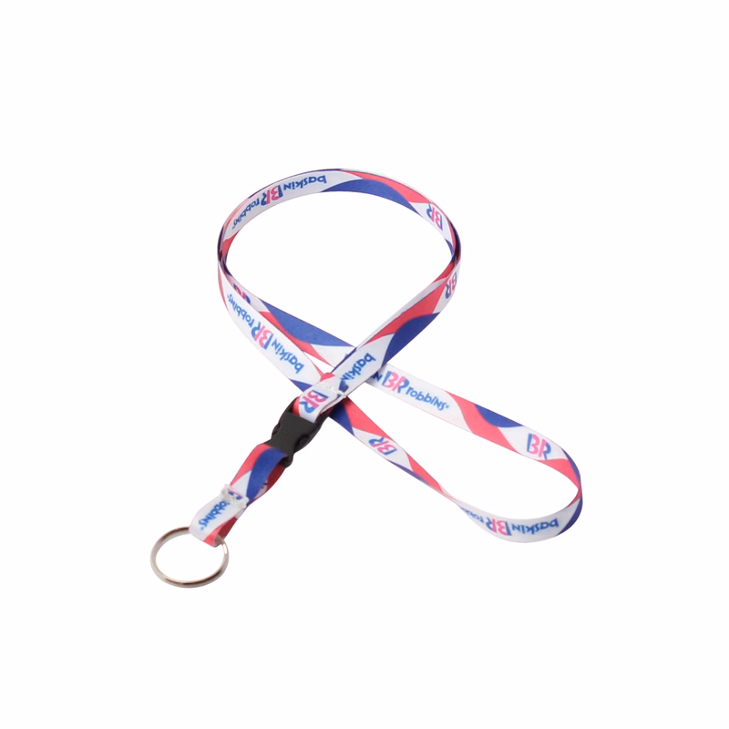 3/8" Digitally Sublimated Lanyard w/ Detachable Buckle