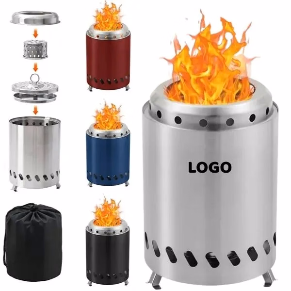 Outdoor Camping Fire Pit - Portable Steel Bonfire Ring