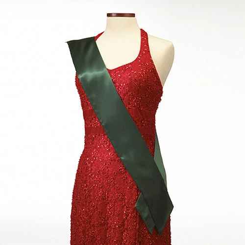 Hunter Green Pageant Sash 1