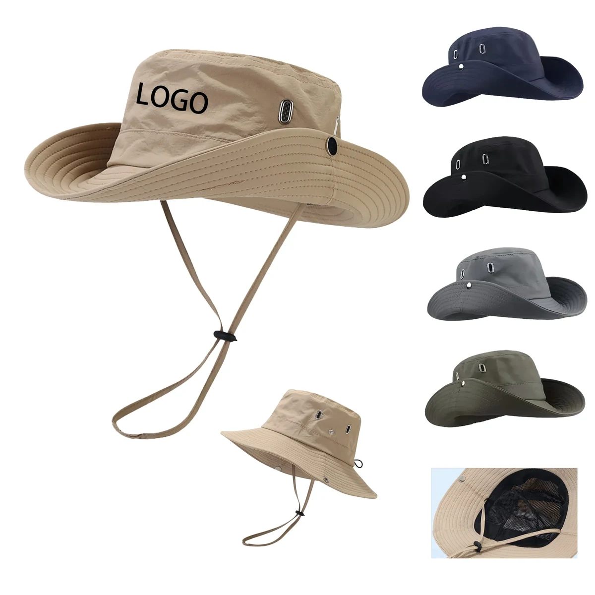 MOQ 50 UPF50+ Outdoor Sun Protection Bucket Hat 1