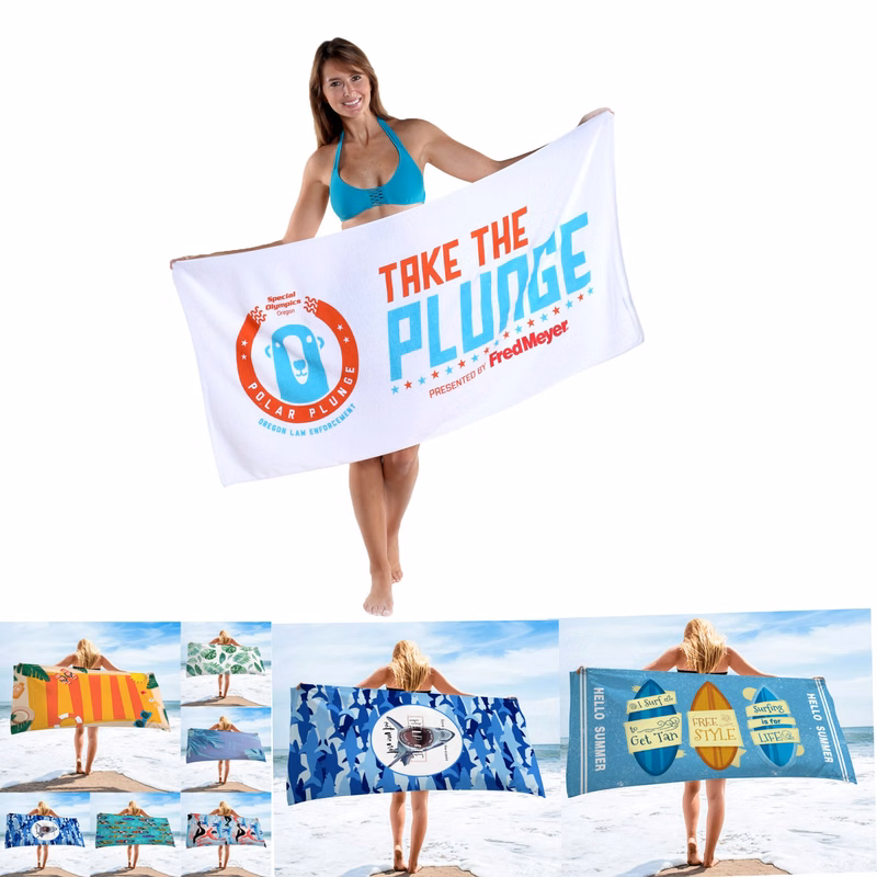 Microfiber Terry Loop Quick Try Beach Towel