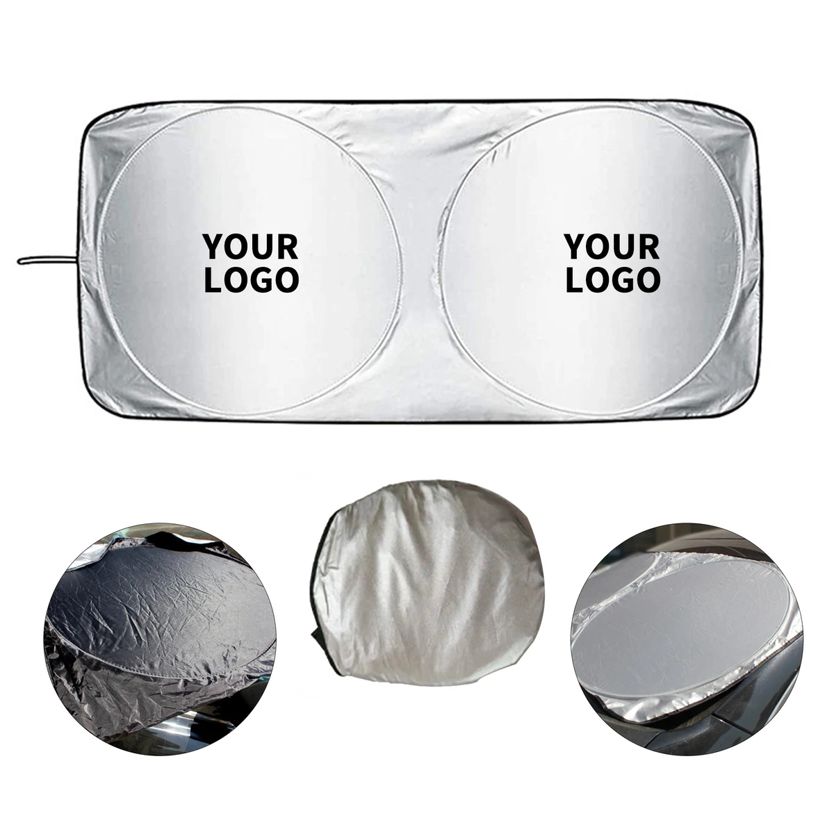 Polyester Foldable Windshield Car Sun Shade 1